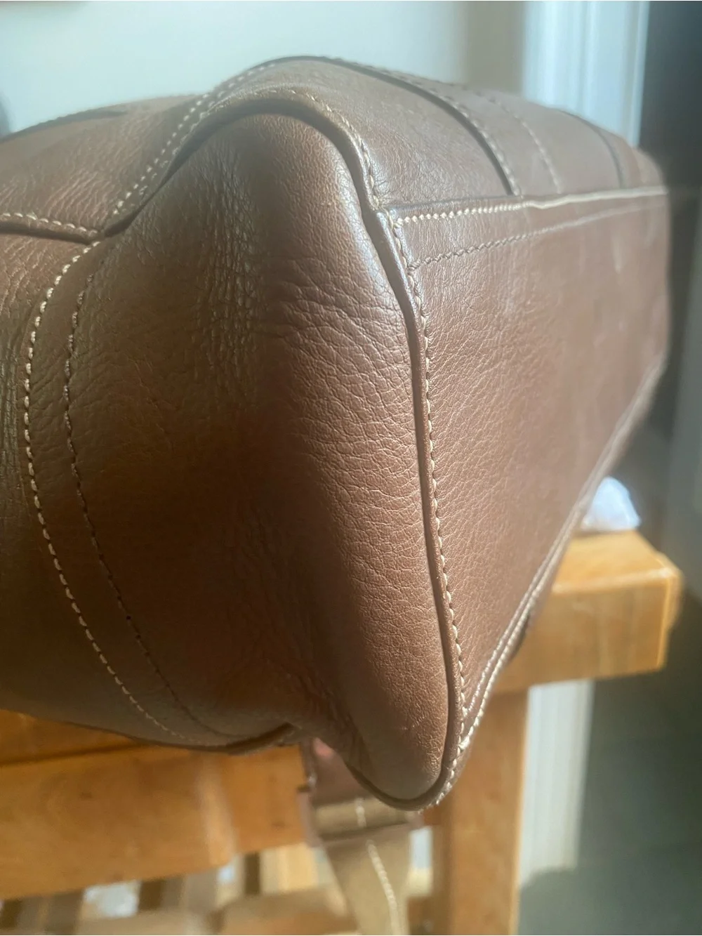 Coach Large Pebbled Leather Tote Style F05A03 EUC